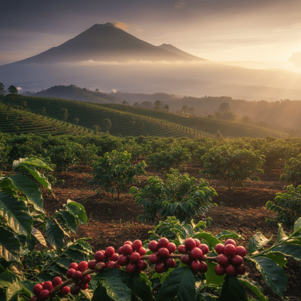 Indonesian coffee farm